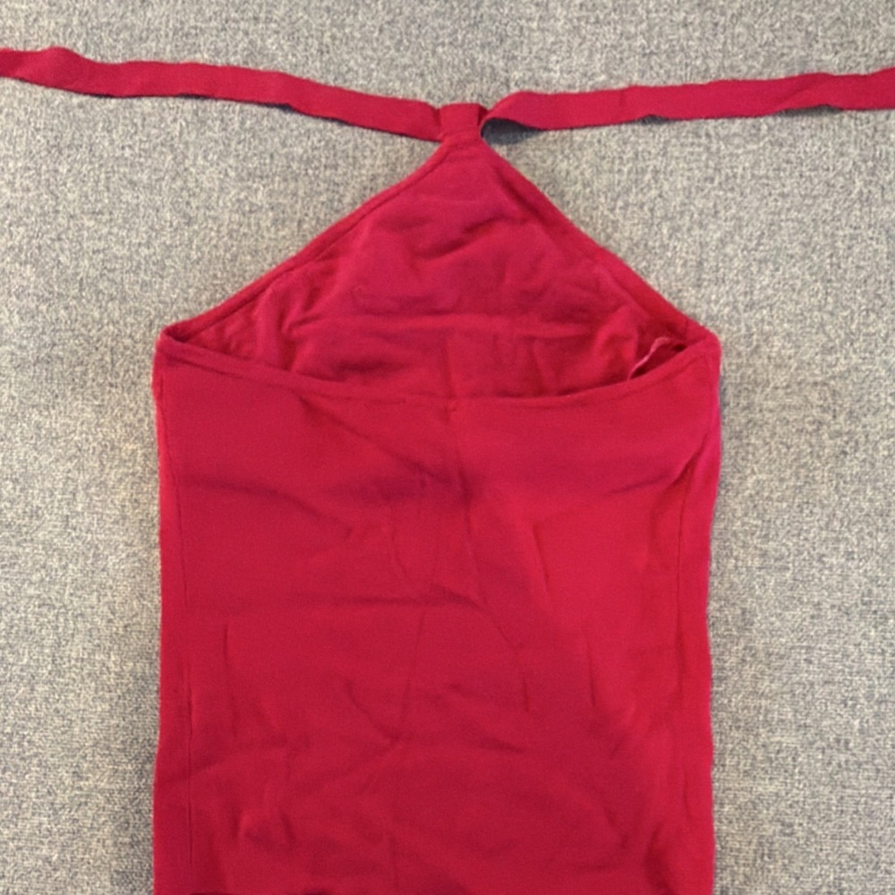 The Limited Sleeveless Knit Halter Neck Tank Top Tie Closure w/bra. Pink M. Y2K - Picture 2 of 3